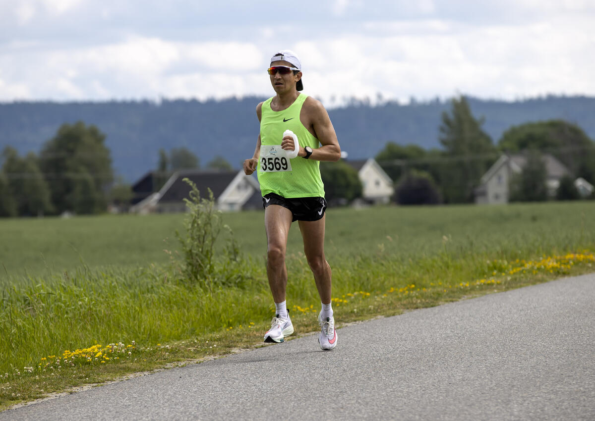 Vinneren på 50 km Håkon Urdal fra Rygge IL.