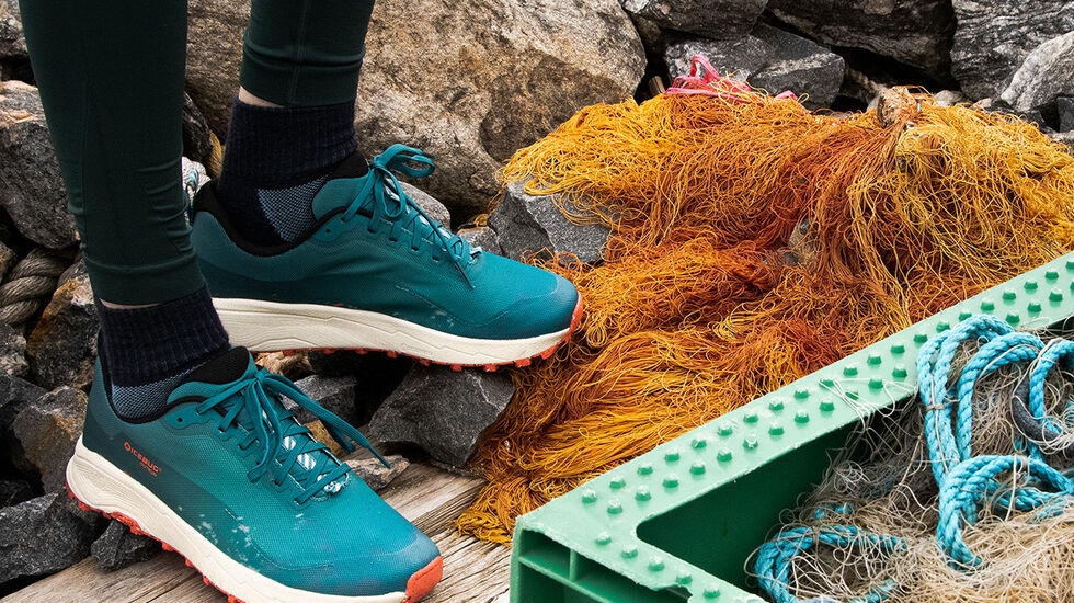 29 prosent av Icebug OutRun er laget av resirkulerte materialer som resirkulerte PET-flasker og fiskegarn. (Alle foto: Icebug)