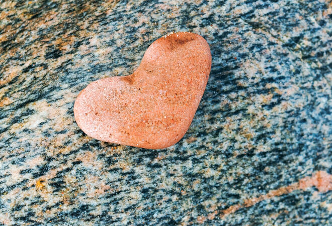 stone heart, heart-shaped sea stone