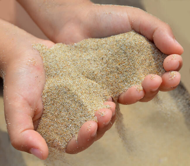 Heart from sand