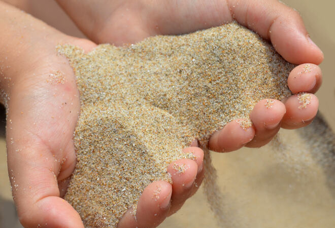 Heart from sand