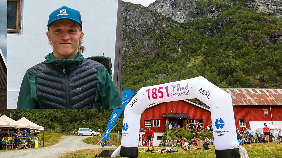 Morten Antonsen var første mann i mål på fjelløpet 1851OppNed. (Foto: Arne Dag Myking)