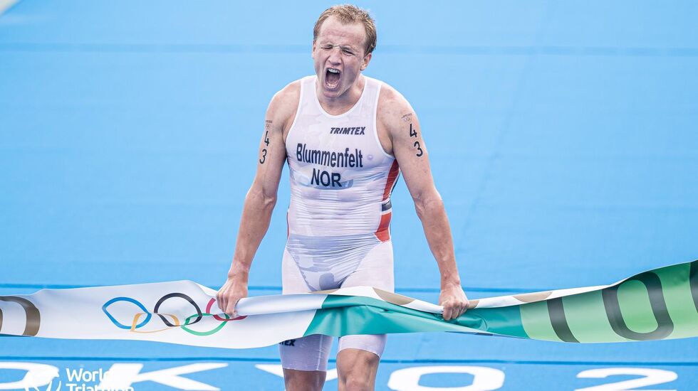 Kristian Blummenfelt tok OL-gull i Tokyo i 2021. Nå er alt fokus rettet mot å forsvare gullet i Paris 2024. (Foto: Wagner Araujo / @wags.photo)