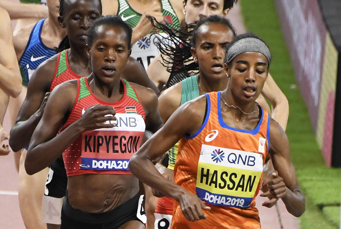I OL i Tokyo ble det gull på Faith Kipyegon på 1500 m. Dermed fikk hun revansje på Sifan Hassan fra VM i 2019 hvor Hassan vant. Samtidig brast Hassans drøm om 3 OL-gull i Tokyo. (Arkivfoto: Bjørn Johannessen)