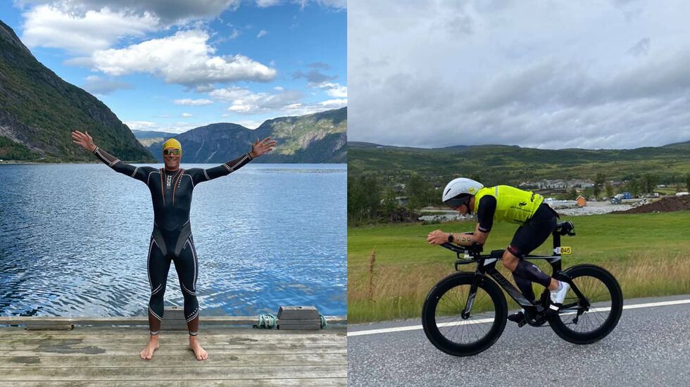 Jens Peter Elton Gransæther var en av dem som fullførte Norseman med svart trøye, og han tok en 15. plass. (Bilder fra hans FB-side).
