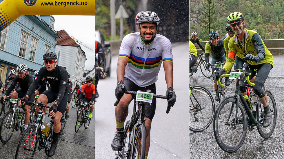 Jan Runar Trandal, Simon Phillip-Bergstø og Geir Slora var noen av dem som fullførte årets Bergen - Voss. (Alle foto: Arne Dag Myking)