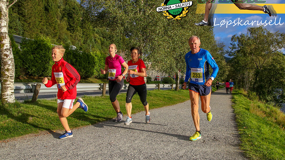 Traseen i Åsane Løpskarusell går rundt det idylliske Liavatnet. (Foto/montasje: Arne Dag Myking)