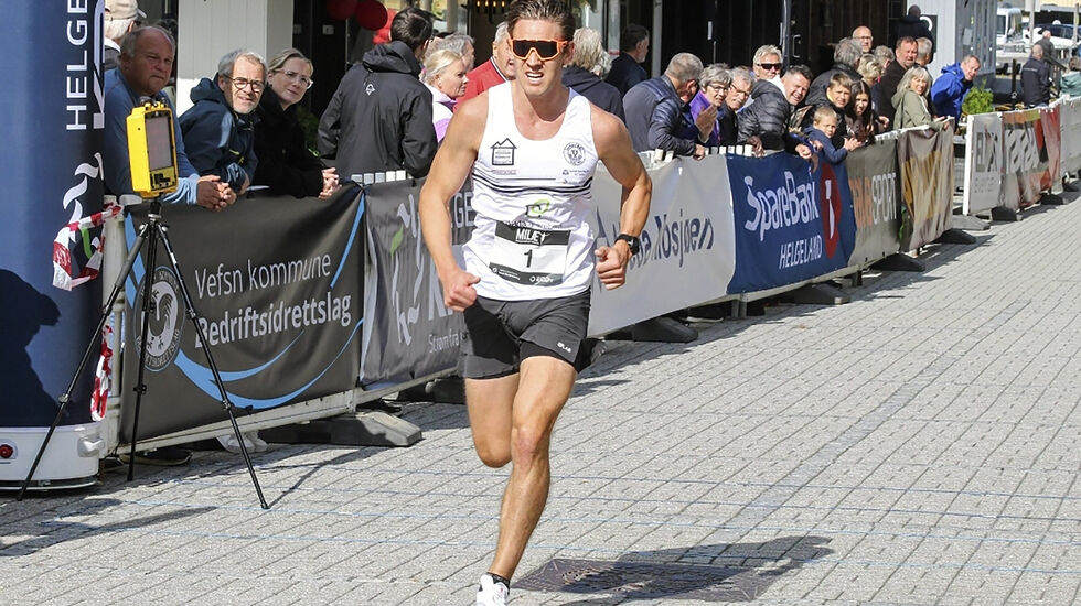 Sebastian Conrad Håkansson leverte et godt løp, og tok løyperekorden i Milæ i Mosjøen. (Arrangørfoto)