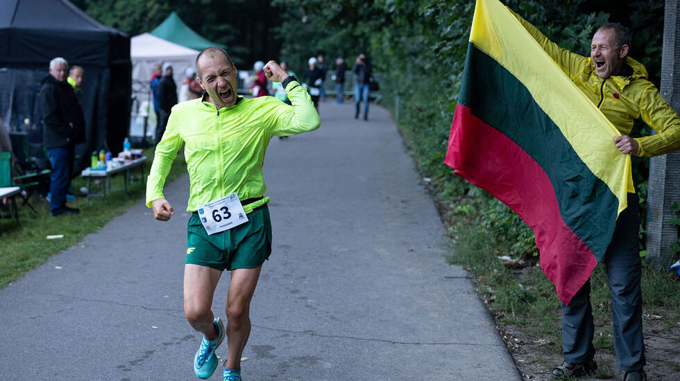 Aleksandr Sorokin da han satte verdensrekord på 24-timersløp i Polen i august. (Foto: Sorokins Facebookside, med tillatelse)