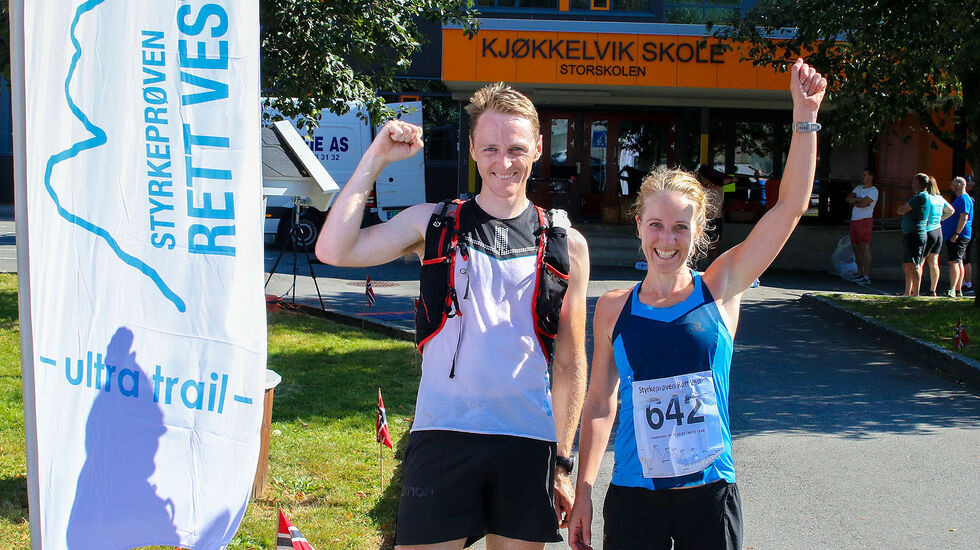 Filip Eidsheim og Sara Rebekka Færø kan juble over seier i årets Styrkeprøve Rett Vest. (Foto: Tom Roger Johansen)