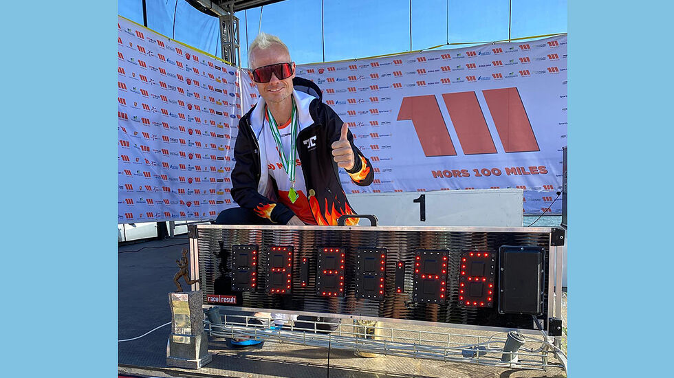 Den nye norske bestenoteringen på 100 miles er nå 13:31:46, og den tilhører Bjørn Tore Kronen Taranger. (Foto: @rasmusmontanus)