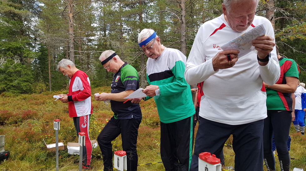 Dypt konsentrerte o-løpere mens de venter på startsignalet.