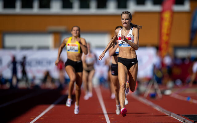 Hedda Hynne jaker kravet til VM på 800 meter. I dag gikk det ikke raskt nok i Østerrike. (Foto: Rolf Bakken. Arkivbilde)