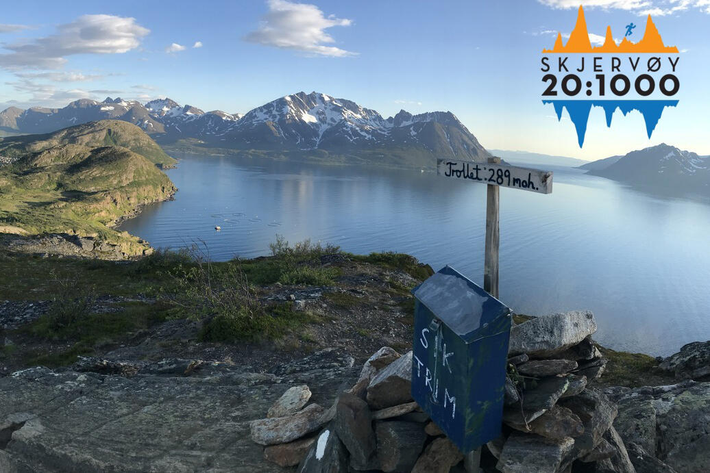 På den idylliske øyen Skjervøy i Troms har de arrangert sitt første fjelløp, Skjervøy 20:1000. (Alle foto er fra Facebook-siden til arrangementet).