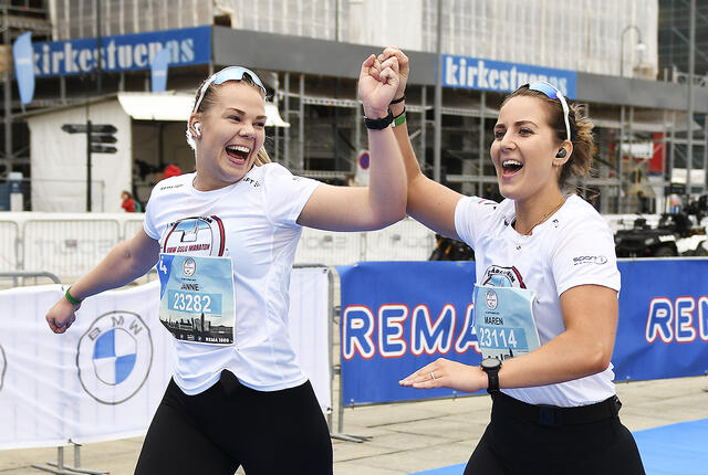 Det var mye løpeglede da Oslo Maraton ble arrangert for 40. gang. (Alle foto: Bjørn Johannessen)