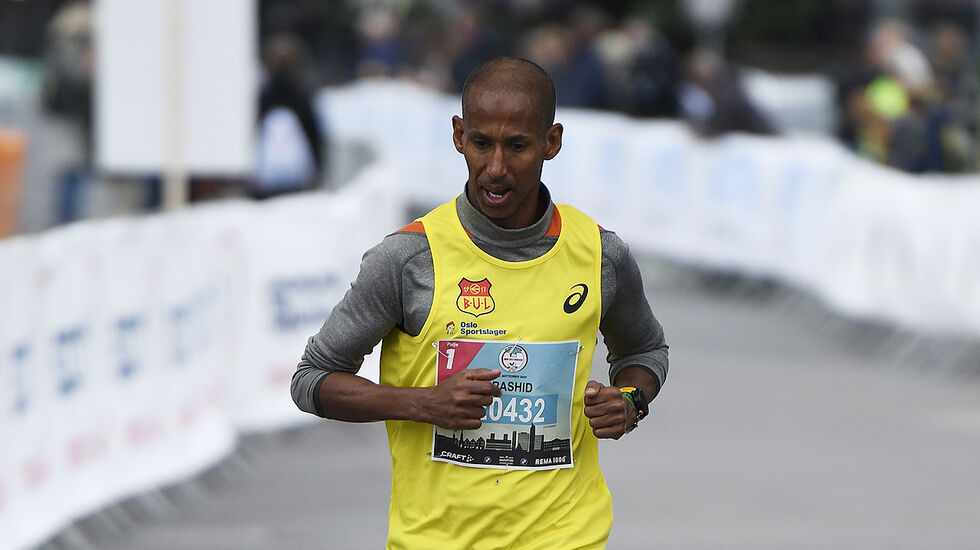 Rashid Handule var klart raskeste løper i 50-54 årsklassen. Han var imidlertid ikke påmeldt NM. (Foto: Bjørn Johannessen)