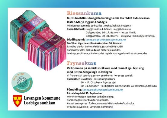 Annonse: samisk språkkurs med temaet sjalfrynsing