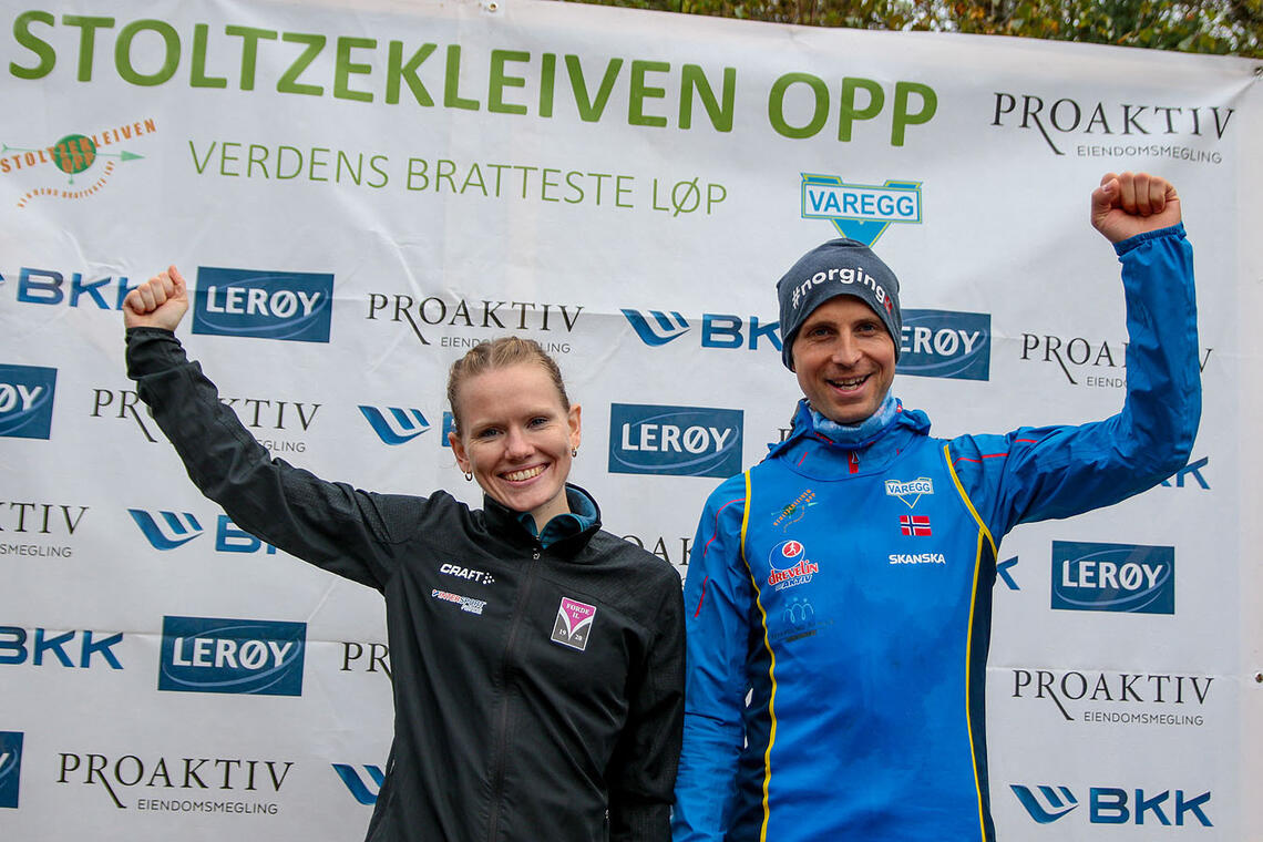 Karoline Holsen og Thorbjørn Ludvigsen er årets vinnere av Stoltzekleiven Opp. (Alle foto: Arne Dag Myking)