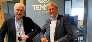 CEO Trygve Kvernland (t. v.) Tensio og CEO Nils Klippenberg fra Siemens