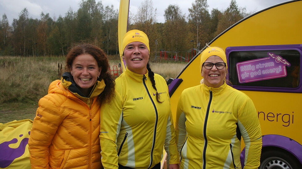 Disse løper for Norgesenergi: Sonja Wåland (52), Susanne Koster Iversen (45) og Hildegunn Skage Teinum (43). (Alle foto: Sverre Larsen)