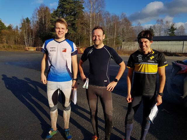 Ove Haugereid (i midten) vant Hulder herrer foran Vegard Ølstad Dalberg (til h.) og Ludvig Rødnes.