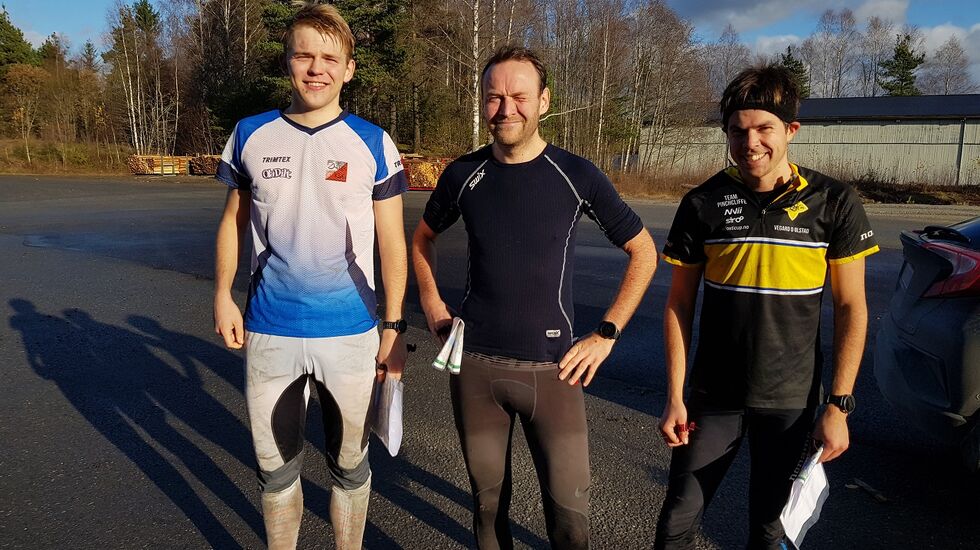 Ove Haugereid (i midten) vant Hulder herrer foran Vegard Ølstad Dalberg (til h.) og Ludvig Rødnes.