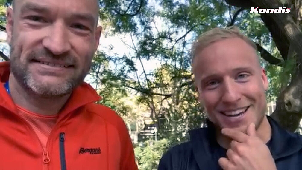 Jann Post og Ole Mikal Tørsdal oppsummerer dagens Barcelona Marathon. (Foto: Skjermdump)