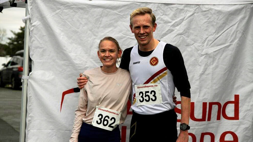 Ine Bakken og Johannes Teigland vant 5 km og satte løyperekorder.  (Foto: Sigbjørn Lerstad)