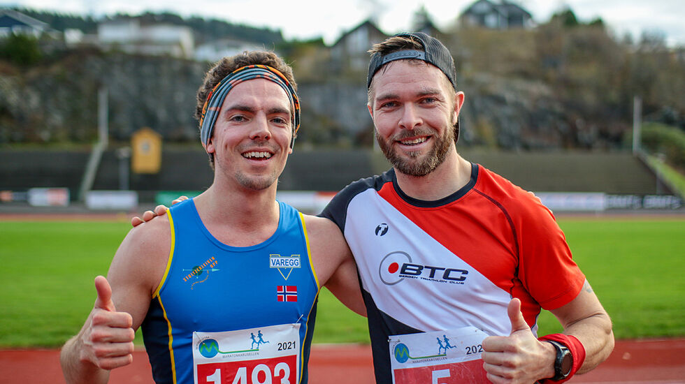 Tage Morken Augustson og Tor-Aanen Kallekleiv vant hver sin distanse på Maratonkarusellen. (Alle foto: Arne Dag Myking)