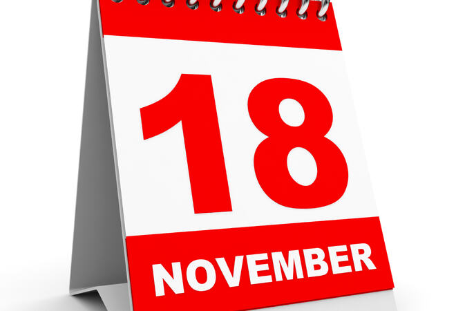 Calendar. 18 November.
