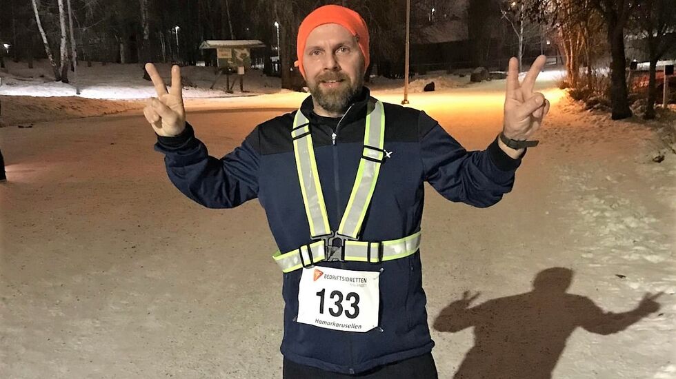 Kjell Aune fra Kjellmyra var den mest langveisfarende også i Hamarkarusellens 3.løp. (Foto: Arrangøren)