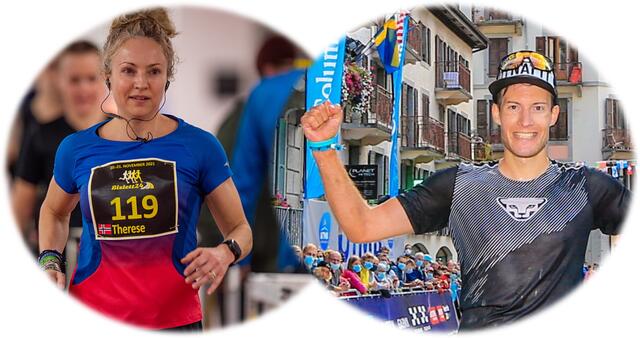 Årets Ultraløpere 2021, Therese Falk og Sebastian Krogvig. (Foto: Samuel Hafsahl/Kondis og Franck Oddoux/UTMB)