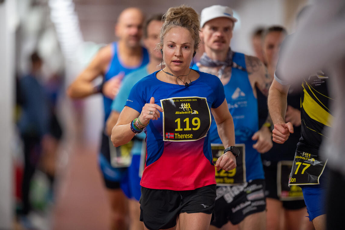 Det klart beste enkeltresultatet av en norsk ultraløper i 2021 var Therese Falks europeiske bestenotering på 24-timers på Bislett i november. (Foto: Samuel Hafsahl)