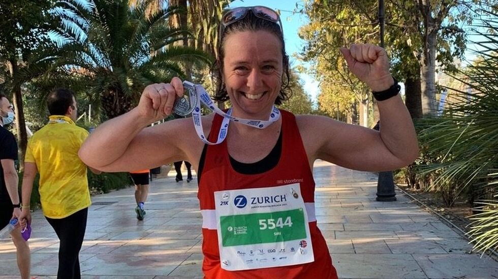 Malaga halvmaraton er fullført. (Privat foto)
