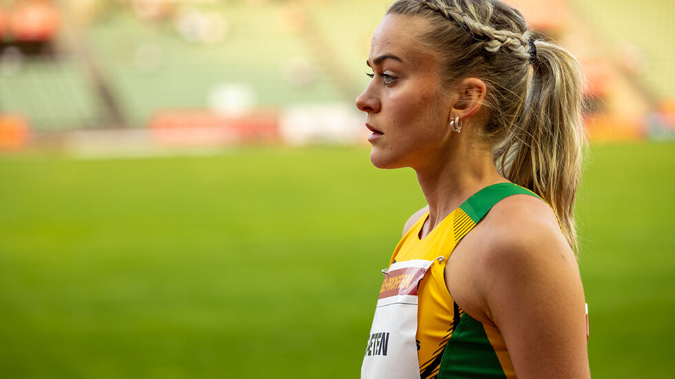 Amalie Sæten ble nummer fire i Student-OL i Kina på 5000 meter. Hun var bare fire hundredeler bak bronsemedalje. (Arkivbilde: Samuel Hafsahl).