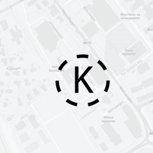 Kartutsnitt fra området til Knutepunktet.