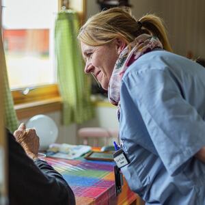 Bilde fra hjemmetjenesten. Foto: Melhus kommune