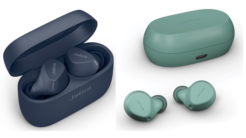 Både Jabra Elite 4 Active (til venstre) og toppmodellen Elite 7 Active er laget for trening og en aktiv livsstil. (Alle foto: Jabra)