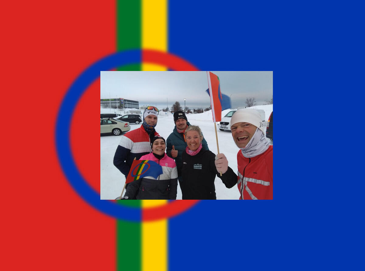 På bildet: (fv-bak:) Filip Dalmeyer, Joakim Pettersen, (fv-foran:) Turith Dalmeyer Nilsen, Kirste og Terje Sandness.