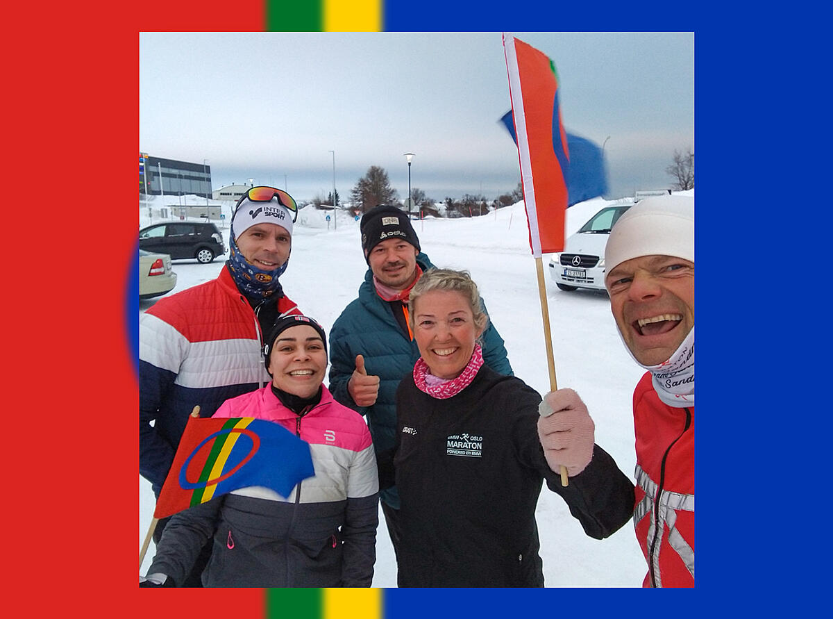 På bildet: (fv-bak:) Filip Dalmeyer, Joakim Pettersen, (fv-foran:) Turith Dalmeyer Nilsen, Kirste og Terje Sandness.