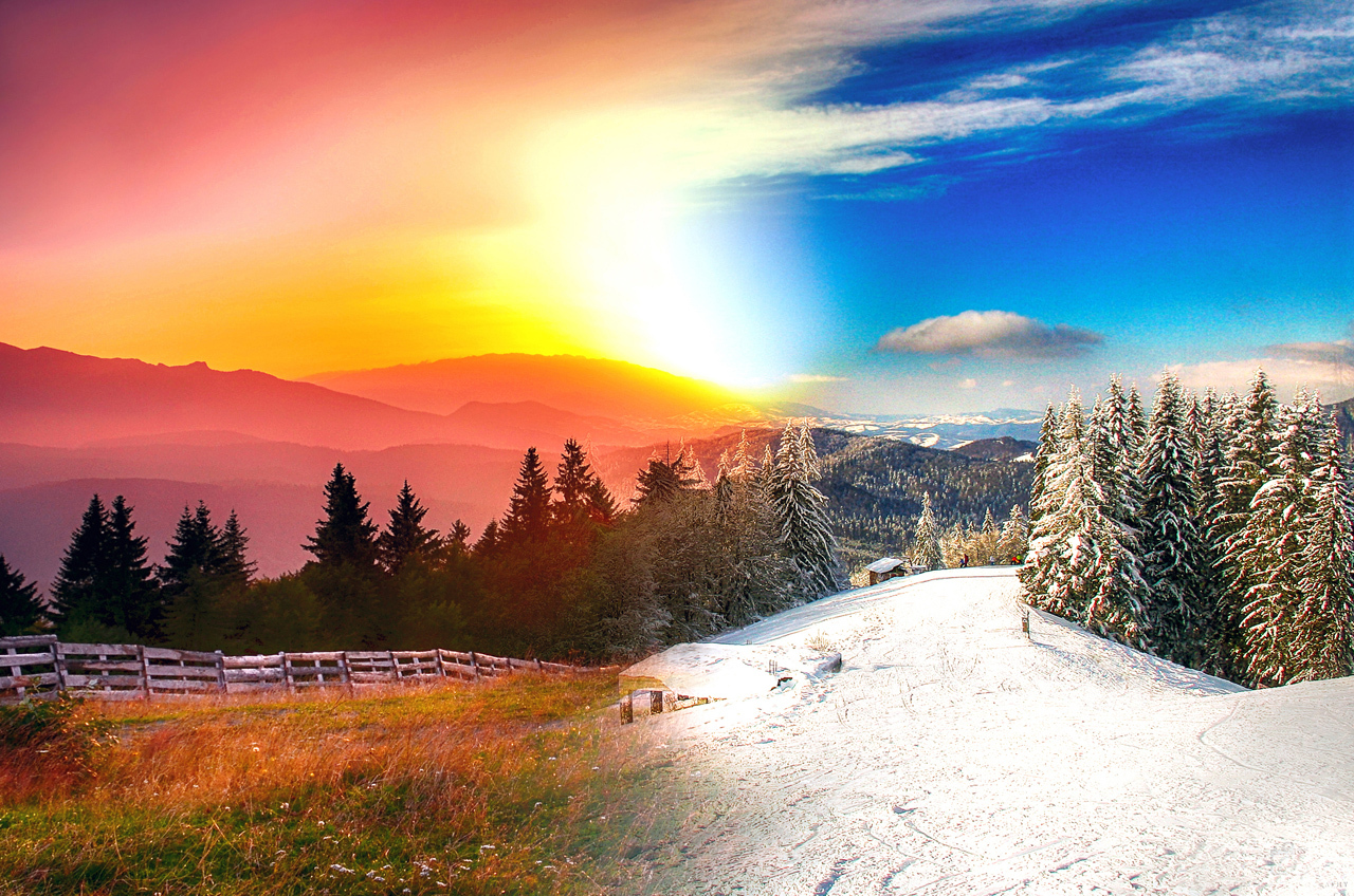 Her på våre breddegrader har vi våre fire årstider: vår, sommer, høst og vinter. (Foto: iStock/puflic_senior)