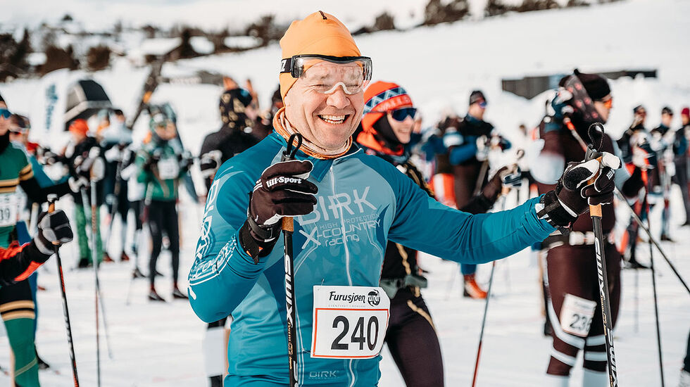 Tommy Rudihagen gleder seg til starten på det 45 kilometer lange Furusjøen Rundt-rennet. (Foto: Pål Martin Enstad Hansen)