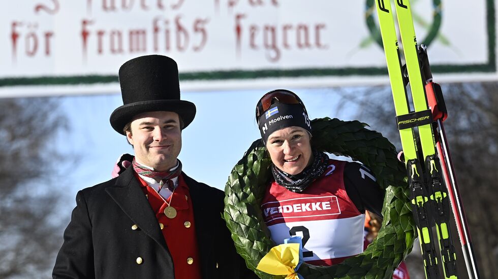 Vinner av Tjejvasan 2022 Britta Johansson Norgren. (Foto: Vasaloppet/Ulf Palm)