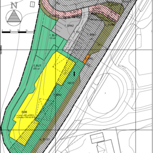 Utsnitt av plankart for detaljreguleringsplan Åsaringen.