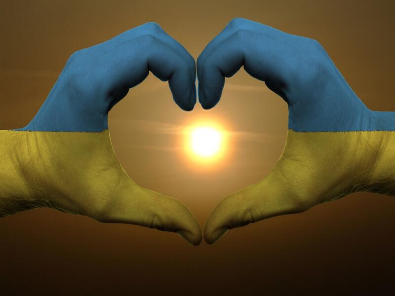 ukraina flagg