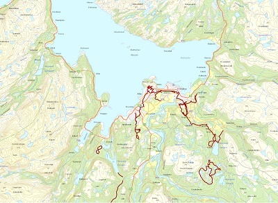 Skjermdump av kartportalen til Alta kommune