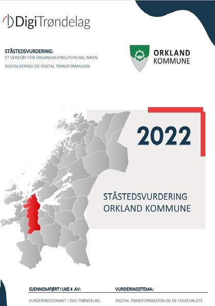 Forside rapport digital ståstedskartlegging av Orkland kommune
