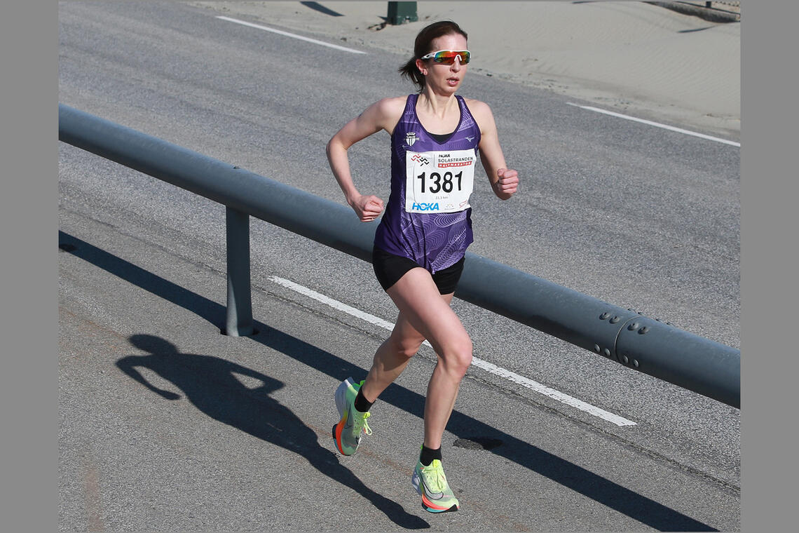 Annie Bersagel har sin personlige bestetid på halvmaraton fra 2014, men nå er hun tilbake i toppen. (Foto: Kjell Vigestad)