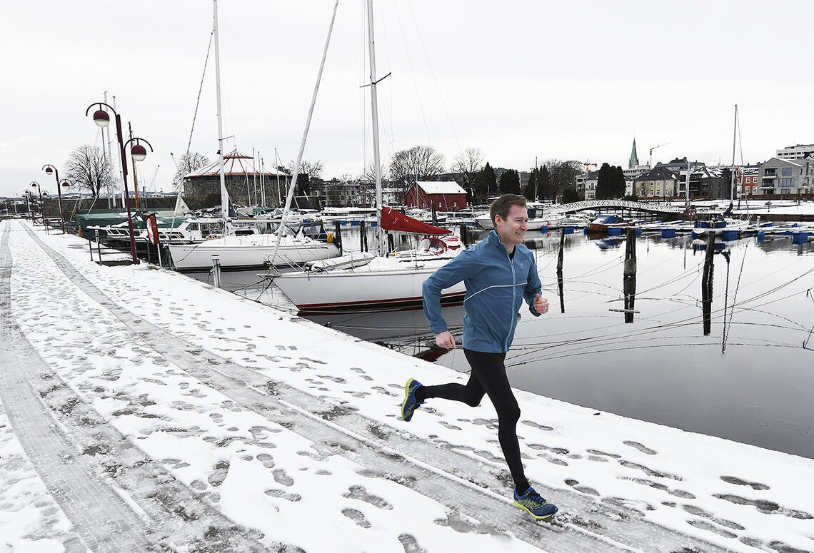 16 år etter at han la opp satsingen som løper, holder Marius Bakken seg i god form og løper vanligvis tre ganger i uka. (Foto: Bjørn Johannessen) 