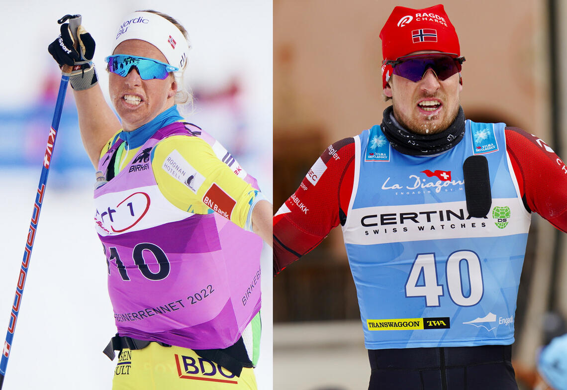 Det ble Astrid Øyre Slind sin tredje seier i dag, og Kasper Stadaas sørget for norsk seier også i herreklassen. (Foto: Visma Ski Classics / Magnus Östh)